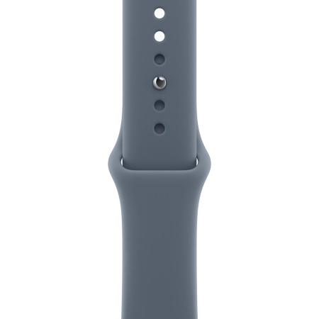 Apple Watch Series 11 46mm Aluminum Jet Black Case Anchor Blue Sport Band M/L